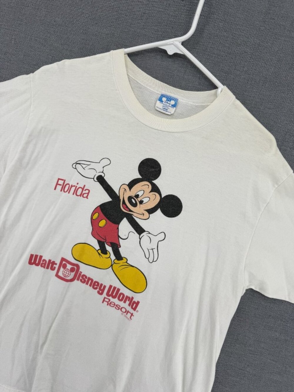 Vtg Walt Disney World Resort Florida Character Designs Mickey T-Shirt Mens L Tee